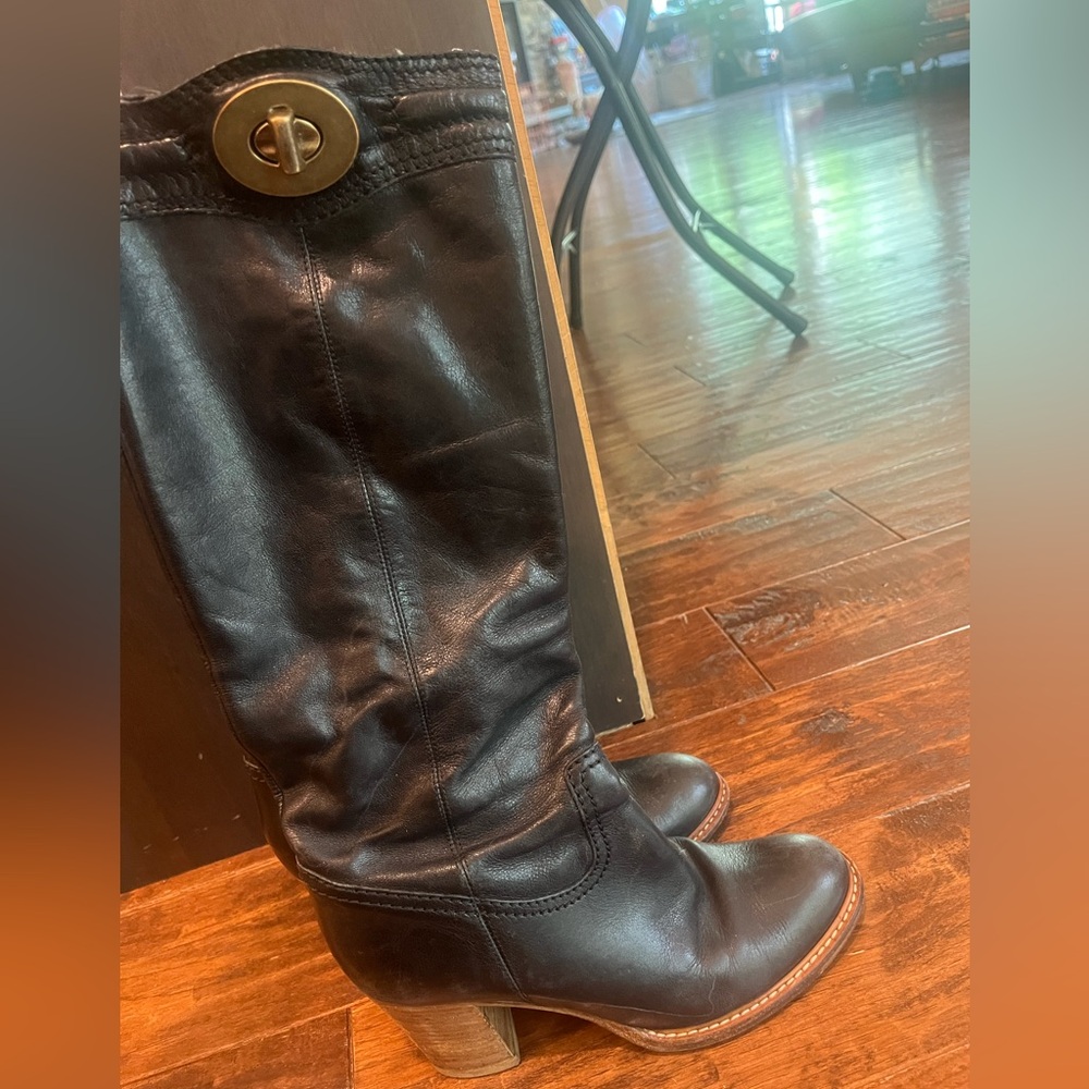 Vintage leather coach boots